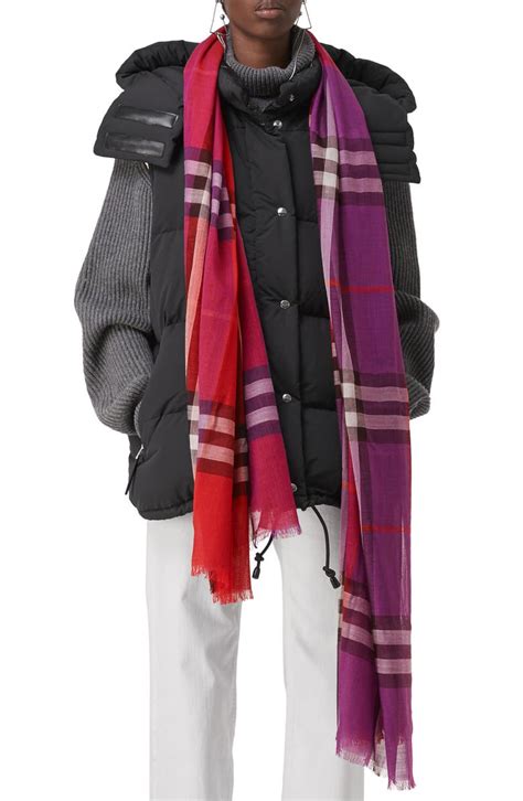 burberry rainbow scarf street style|burberry scarf 2024.